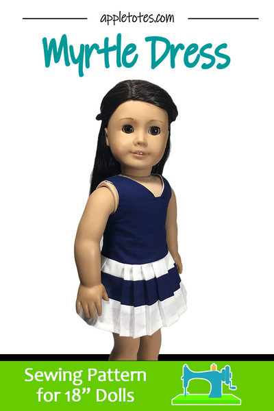 Myrtle Dress Sewing Pattern for 18 Inch Dolls
