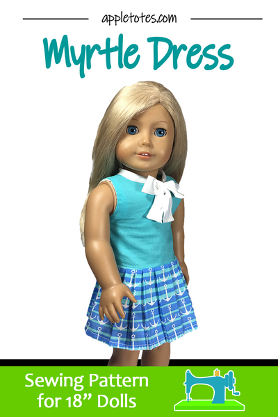 Myrtle Dress Sewing Pattern for 18 Inch Dolls