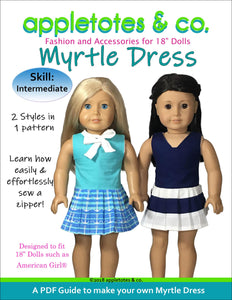 Myrtle Dress Sewing Pattern for 18 Inch Dolls