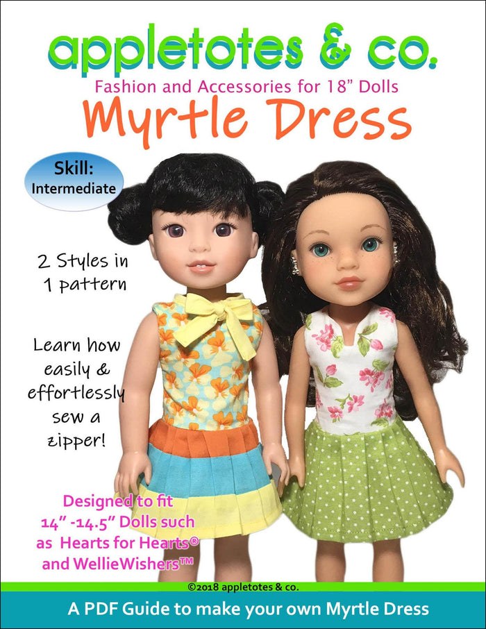 Myrtle Dress Sewing Pattern for 14.5" Dolls