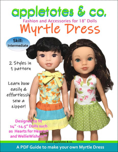 Myrtle Dress Sewing Pattern for 14.5" Dolls