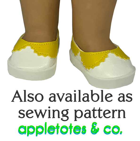 Oopsie Daisy Shoes ITH Embroidery Patterns for 18" Dolls