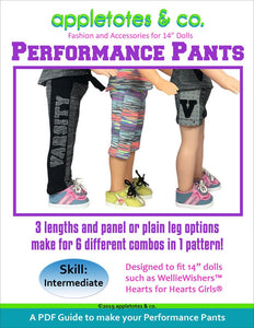Performance Pants Sewing Pattern for 14" Dolls