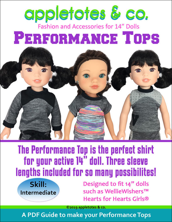 Performance Top Sewing Pattern for 14 Inch Dolls