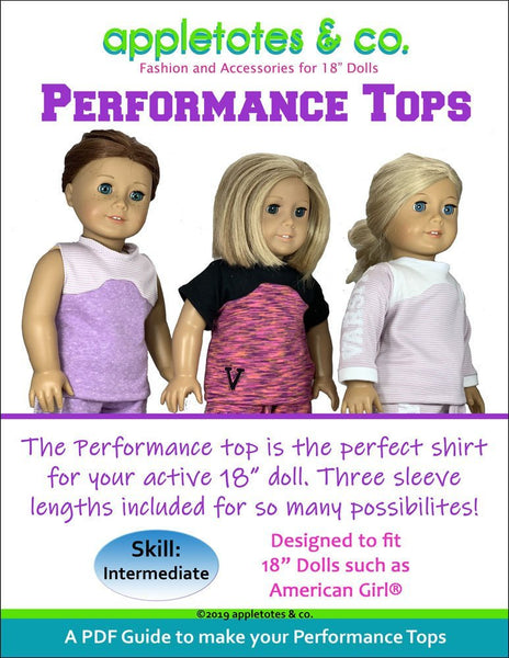 Performance Top Sewing Pattern for 18" Dolls