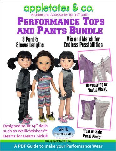 Performance Wear Bundle Sewing Pattern for 14" Dolls