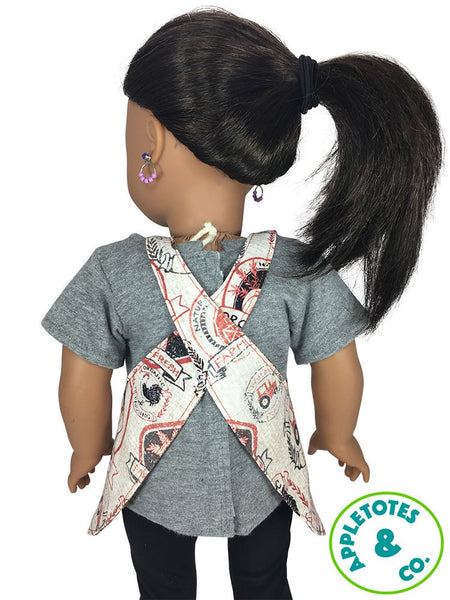 Reversible Apron Sewing Pattern for 18" Dolls