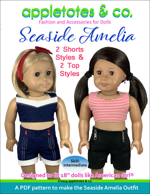 Seaside Amelia Sewing Pattern for 18 Inch Dolls