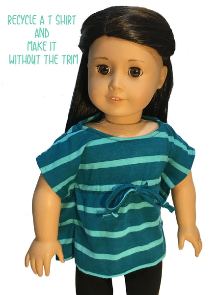 St. Barth's Weekend Top Sewing Pattern for 18" Dolls