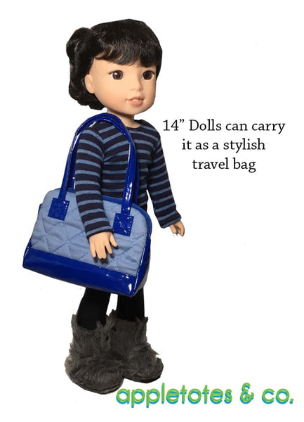 Weekender Bag Sewing Pattern for 14"-18" Dolls - SVG Files Included