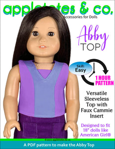 Abby Top 18 Inch Doll Sewing Pattern