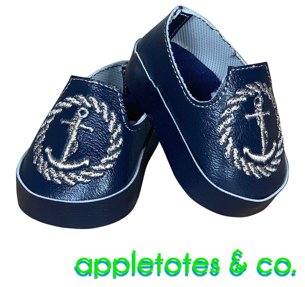 Admiral Shoes ITH Embroidery Patterns for 18" Dolls
