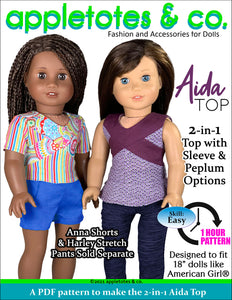 Aida Top 18 Inch Doll Sewing Pattern