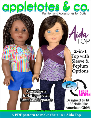 Samantha Top + Dress Combo 18 Inch Doll Sewing Pattern – Appletotes & Co.