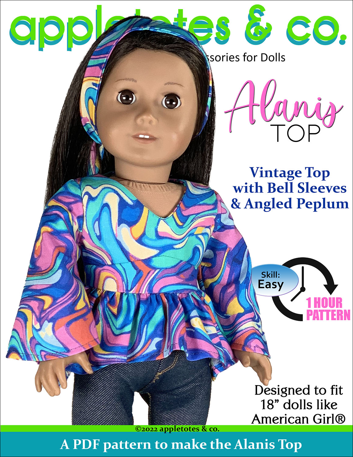 Alanis Top 18 Inch Doll Sewing Pattern