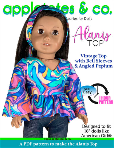 Alanis Top 18 Inch Doll Sewing Pattern