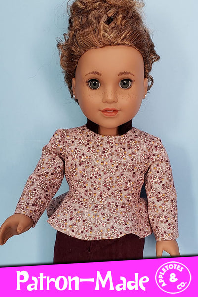 Amber Dress Top Combo 18 Inch Doll Sewing Pattern