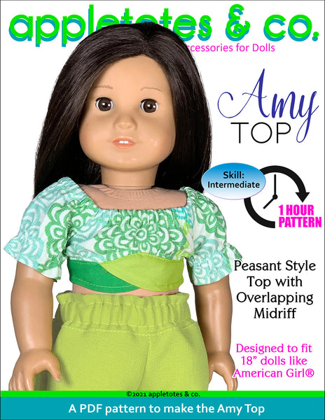 Amy Top 18 Inch Doll Sewing Pattern