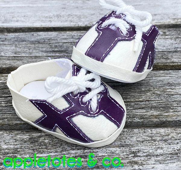 Andi Leather Sneakers ITH Embroidery Pattern for 18 Inch Dolls
