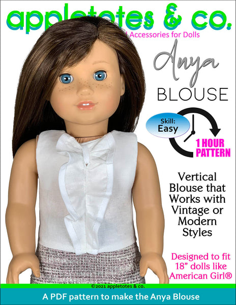 Anya Blouse 18 Inch Doll Sewing Pattern