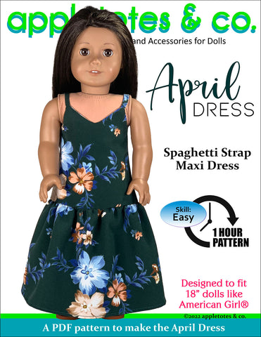 April Dress 18 Inch Doll Sewing Pattern
