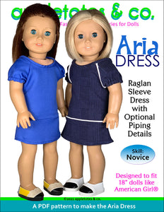 Aria Dress 18 Inch Doll Sewing Pattern Appletotes & Co. Aria Dress 18 Inch Doll Sewing Pattern Appletotes & Co.