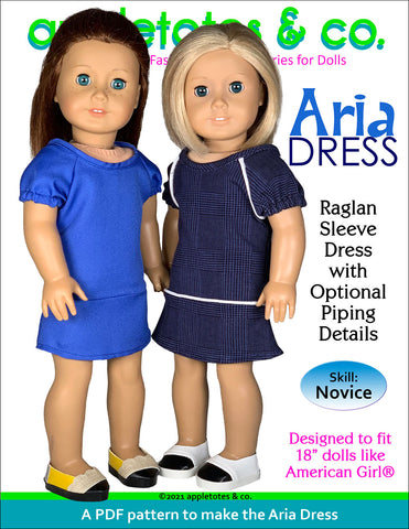 Aria Dress 18 Inch Doll Sewing Pattern