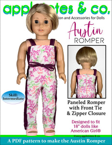 Austin Romper 18 Inch Doll Sewing Pattern