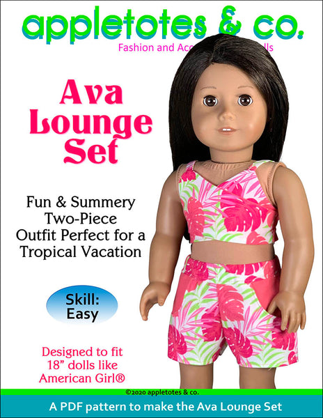 Ava Lounge Set Sewing Pattern for 18 Inch Dolls