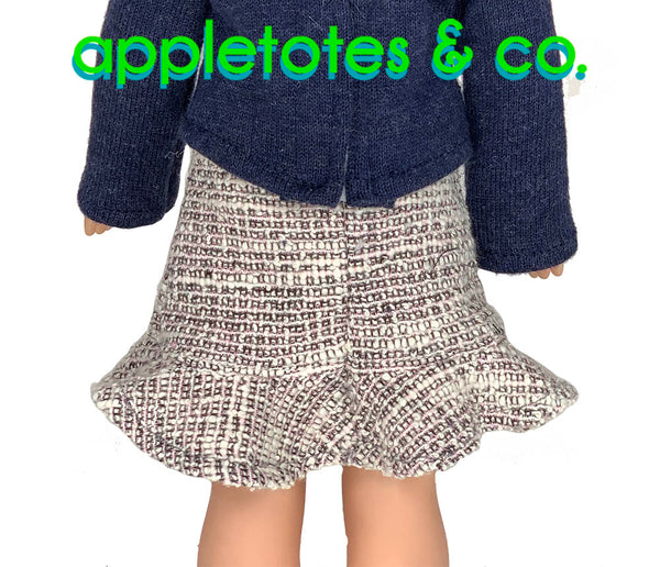 Peplum Skirt Sewing Pattern for 14 Inch Dolls