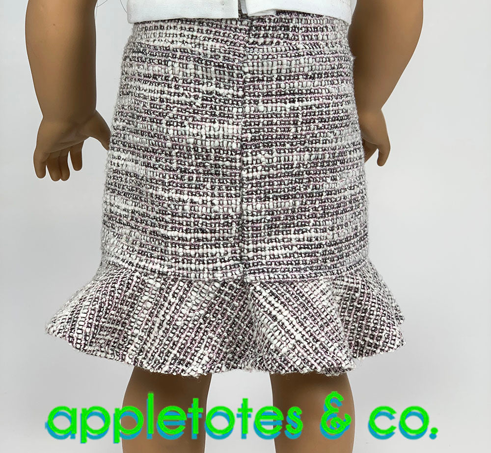 Peplum Skirt Sewing Pattern for 18 Inch Dolls