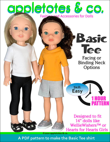 Basic Tee 14 Inch Doll Sewing Pattern