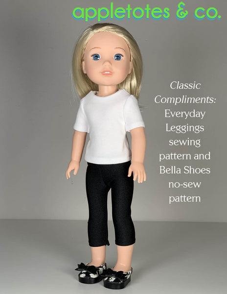 Basic Tee 14 Inch Doll Sewing Pattern - SVG Files Included