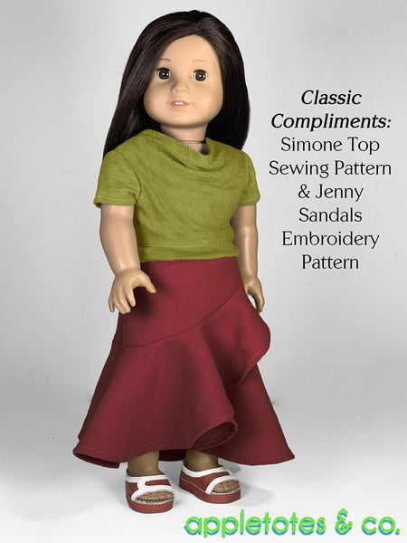 Belize Skirt 18 Inch Doll Sewing Pattern