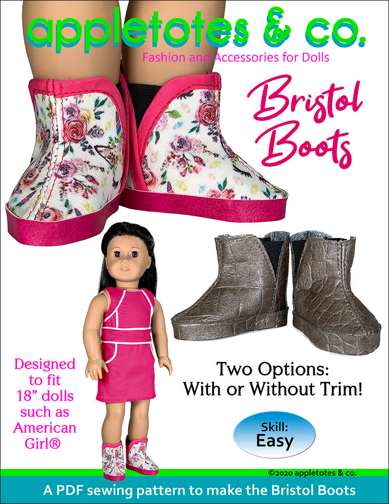 Bristol Boots 18 Inch Doll Sewing Pattern