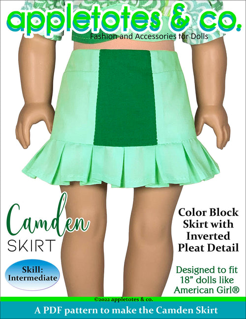 Camden Skirt 18 Inch Doll Sewing Pattern