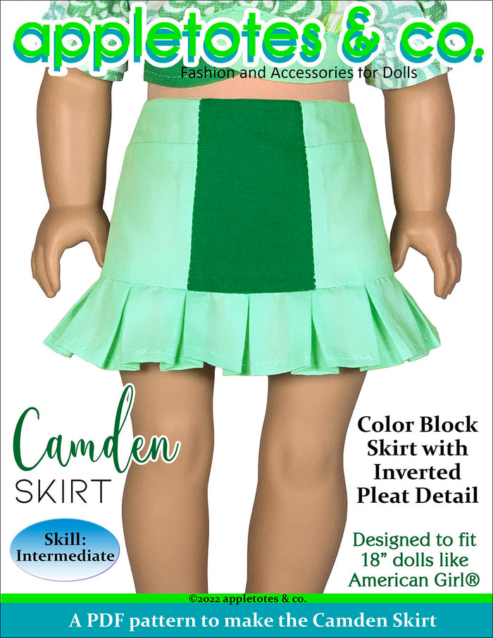 Camden Skirt 18 Inch Doll Sewing Pattern