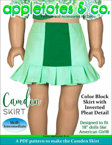 Camden Skirt 18 Inch Doll Sewing Pattern