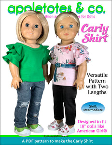 Carly Shirt 18 Inch Doll Sewing Pattern
