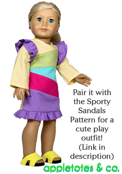 Casey Play Dress Sewing Pattern for 18 Inch Dolls