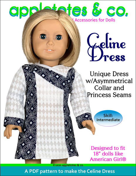 Celine Dress 18 Inch Doll Sewing Pattern