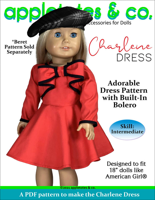 Charlene Dress 18 Inch Doll Sewing Pattern