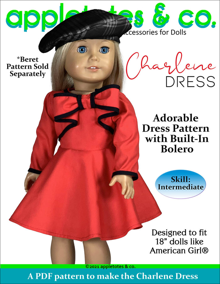 Charlene Dress 18 Inch Doll Sewing Pattern