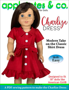 Charlize Dress 18 Inch Doll Sewing Pattern – Appletotes & Co.