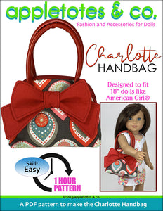 Charlotte Handbag Sewing Pattern for 18 Inch Dolls