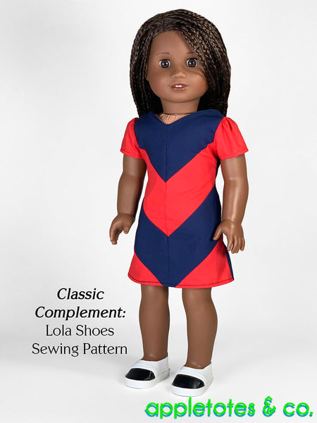 Chevron Dress 18 Inch Doll Sewing Pattern