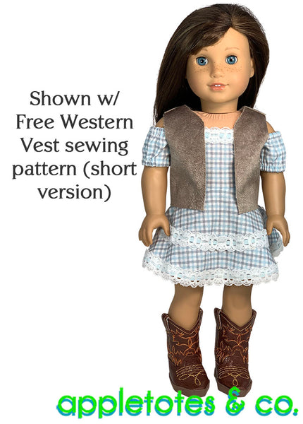 Cheyenne Dress Sewing Pattern for 18 Inch Dolls