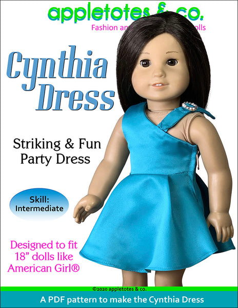 Cynthia Dress Sewing Pattern for 18" Dolls