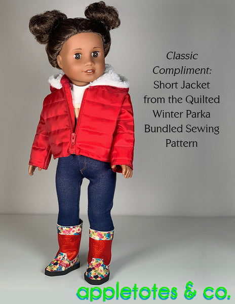 Darcy Boots 18 Inch Doll Sewing Pattern - SVG Files Included
