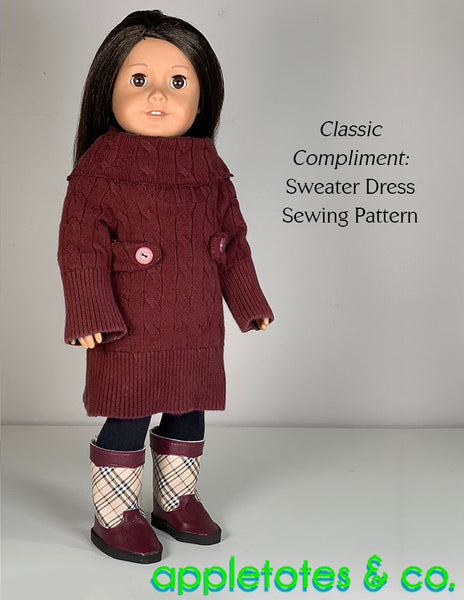 Darcy Boots 18 Inch Doll Sewing Pattern - SVG Files Included